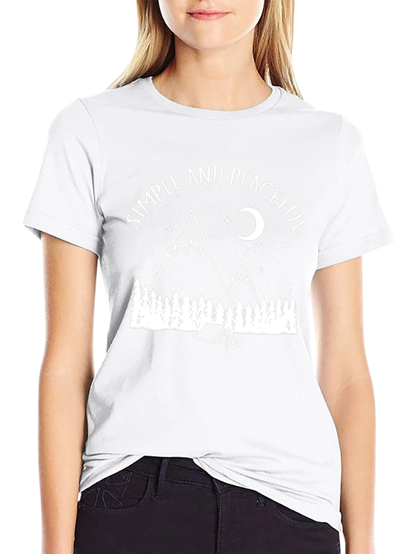 Simple & Peaceful Camping Graphic Tee