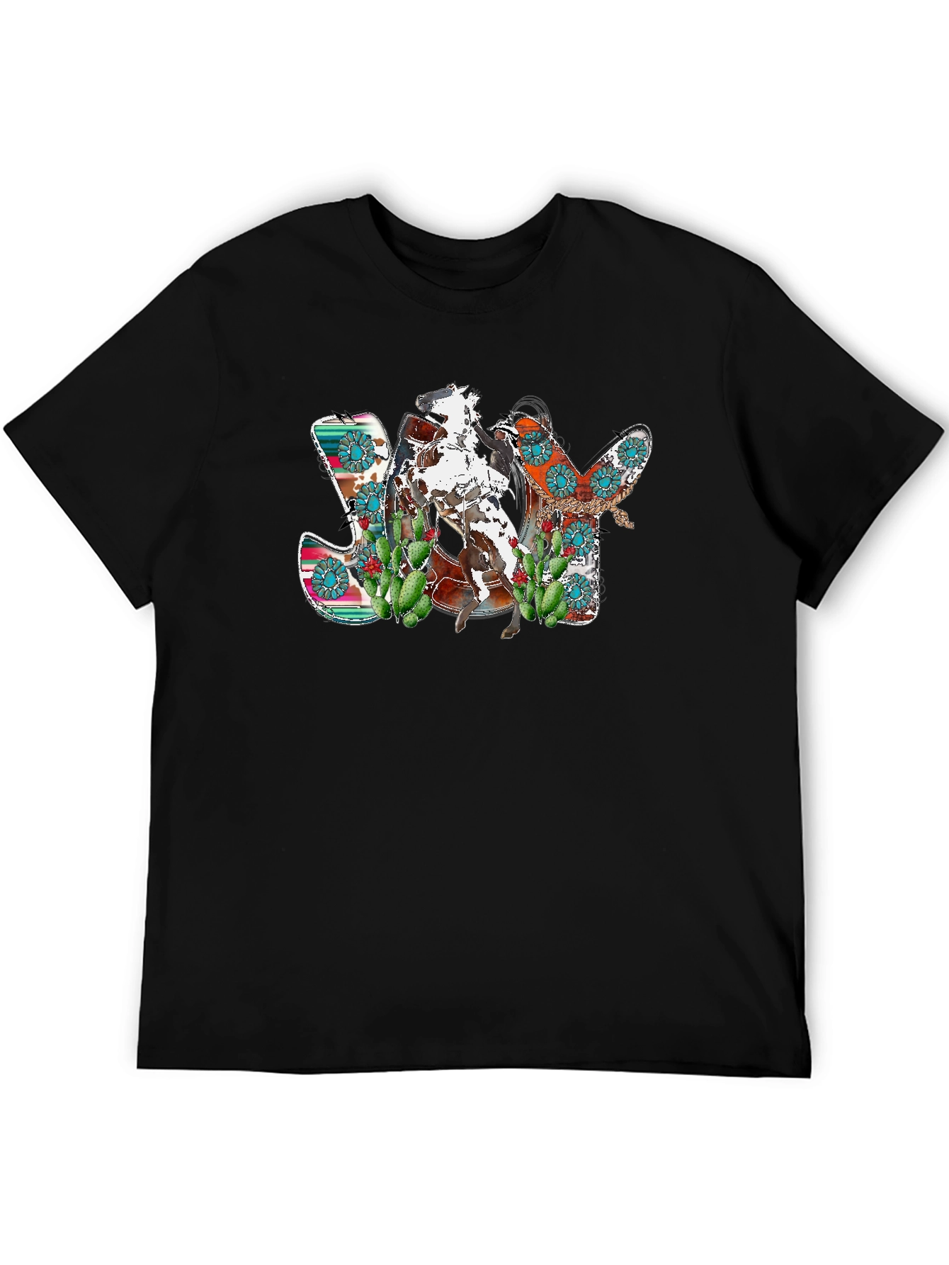 JOY Rodeo Horse Graphic Tee - Black