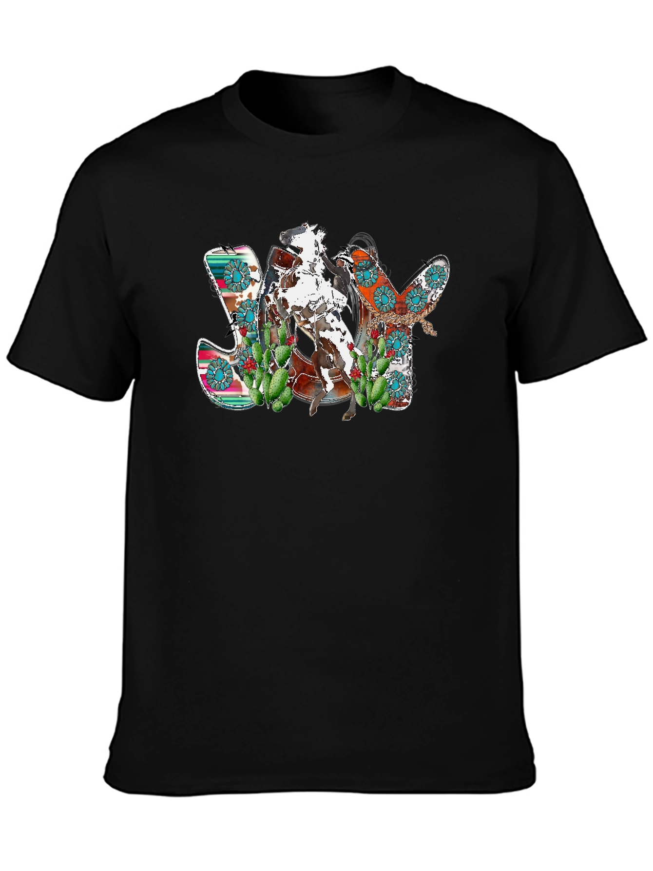 JOY Rodeo Horse Graphic Tee - Black