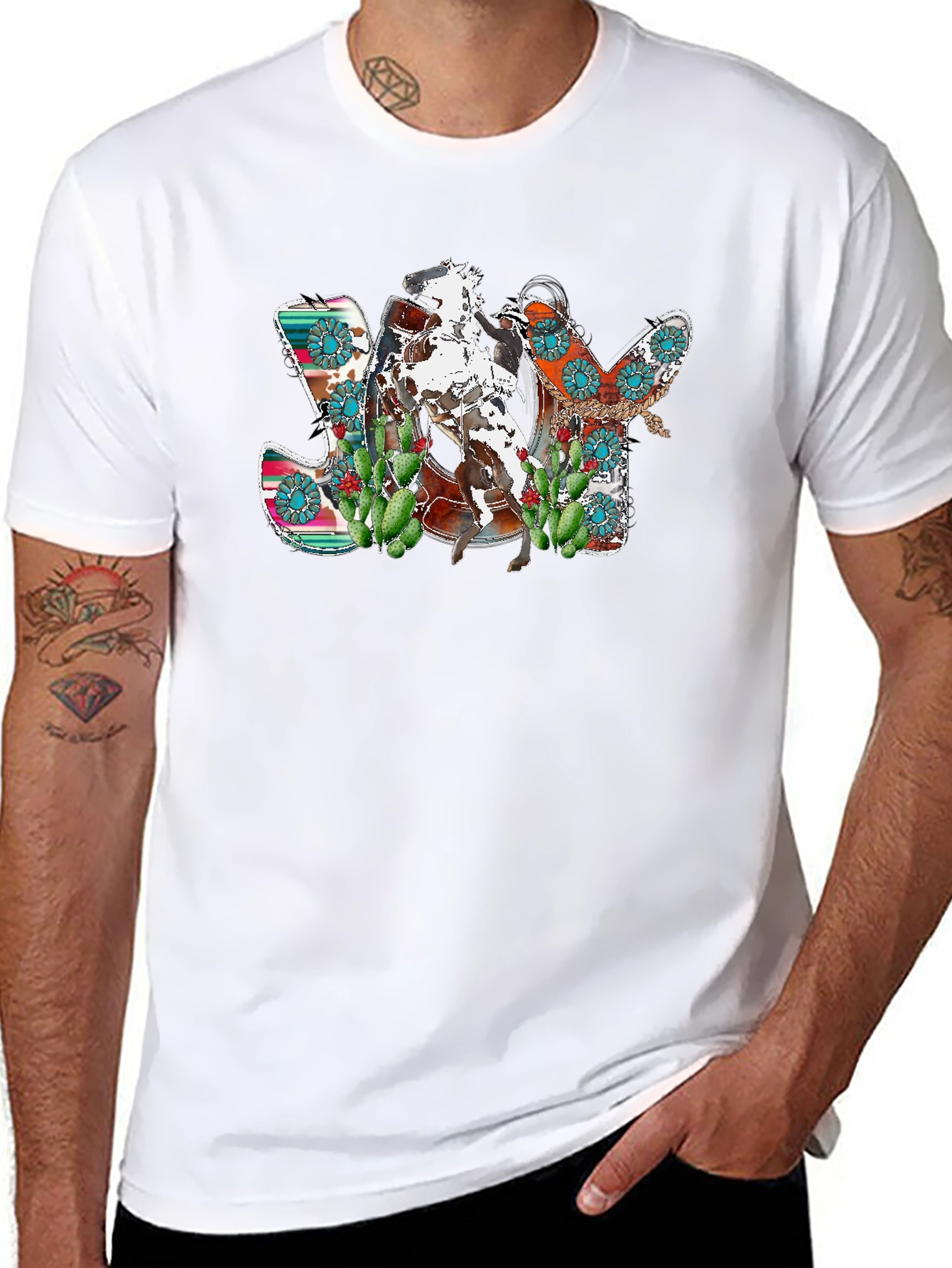 JOY Rodeo Horse Graphic Tee - Black