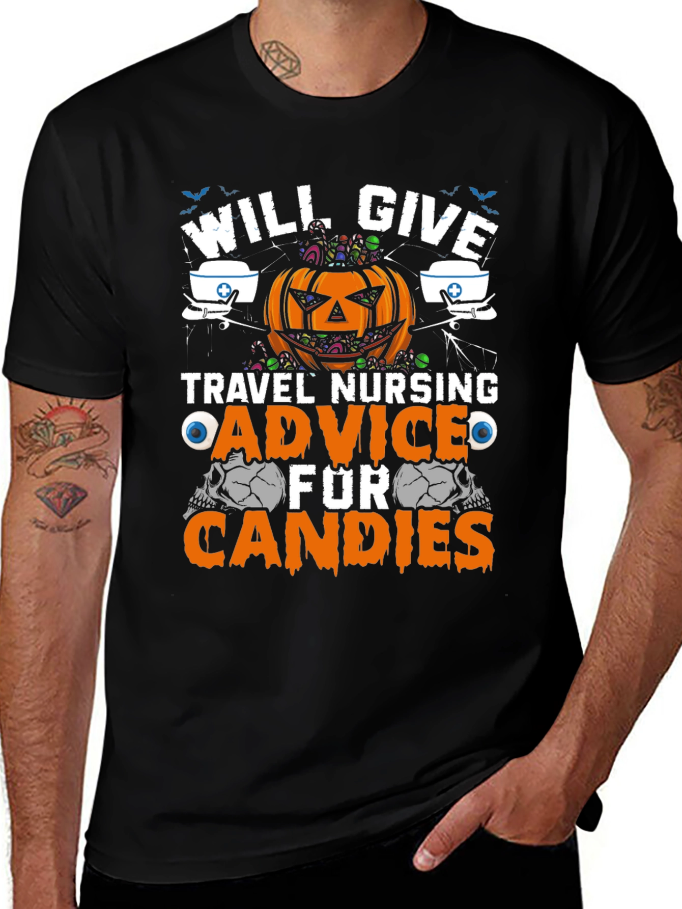 Halloween Travel Nurse Advice T-Shirt
