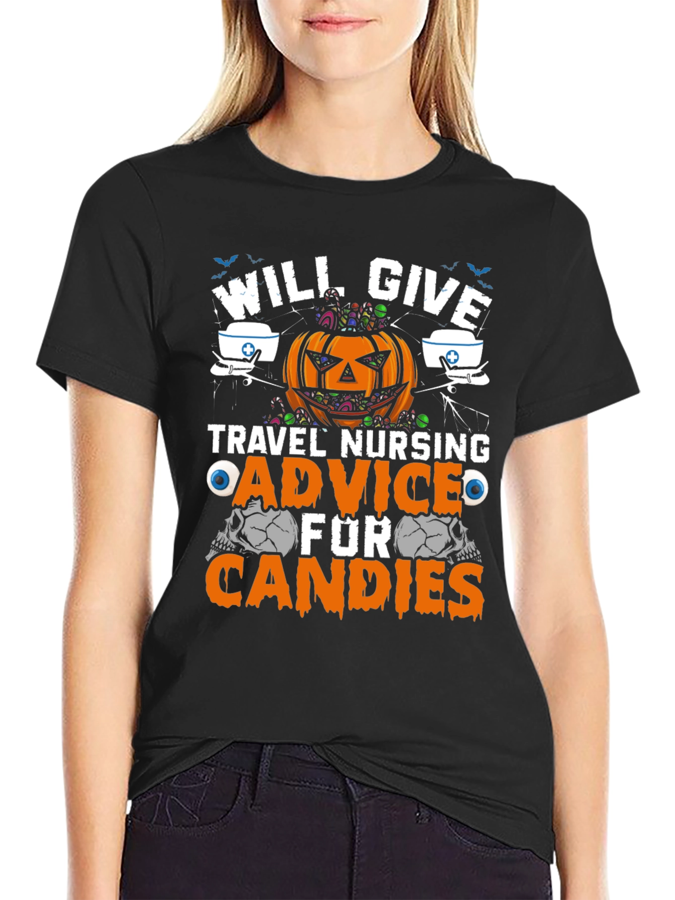Halloween Travel Nurse Advice T-Shirt