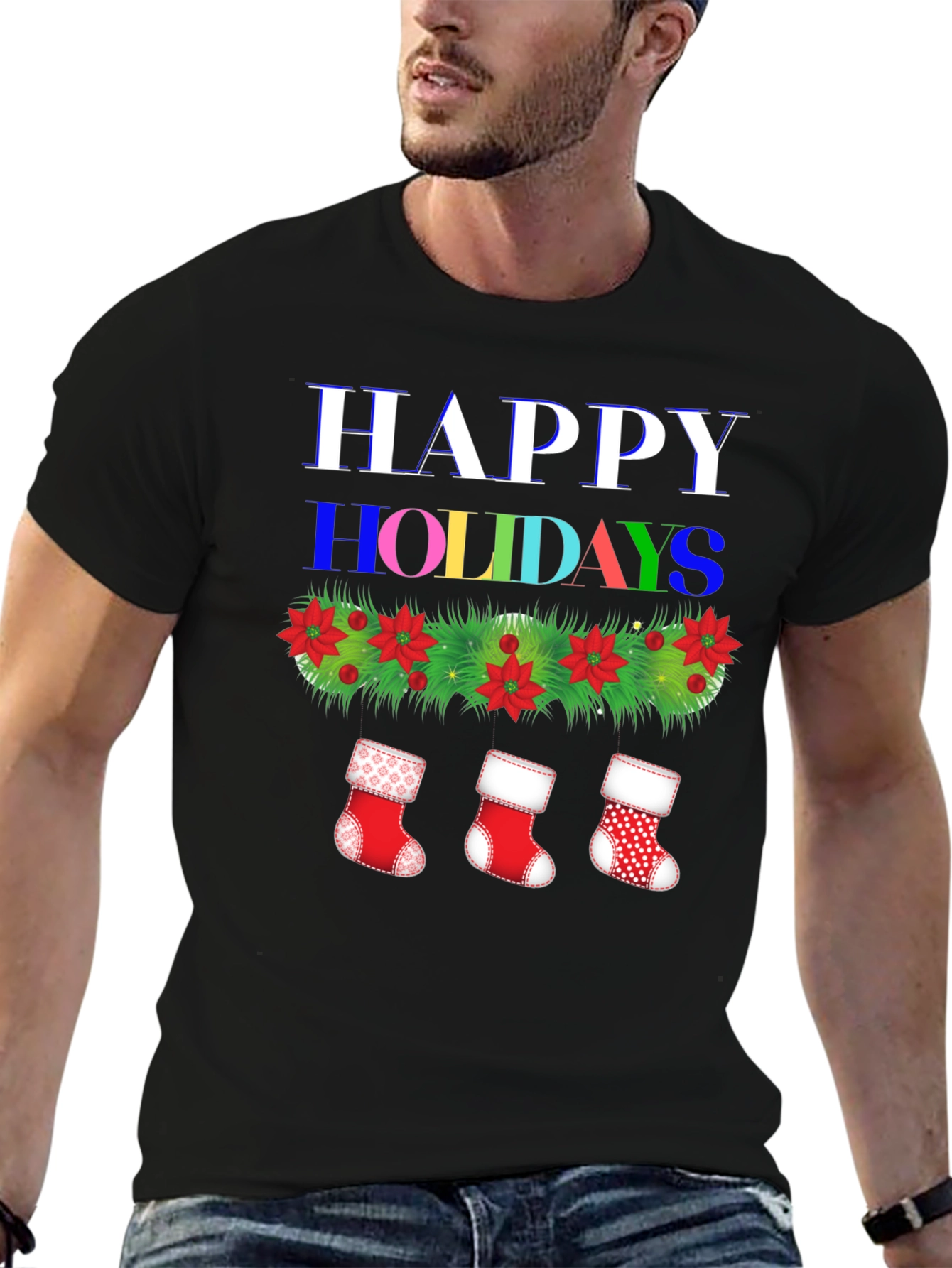 Festive Happy Holidays Graphic Tee
