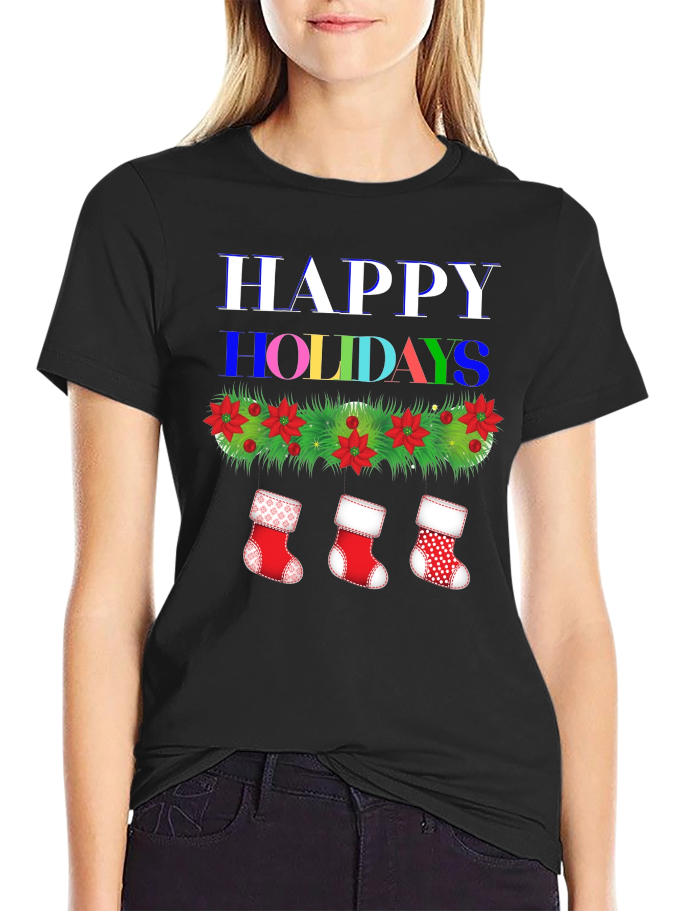 Festive Happy Holidays Graphic Tee