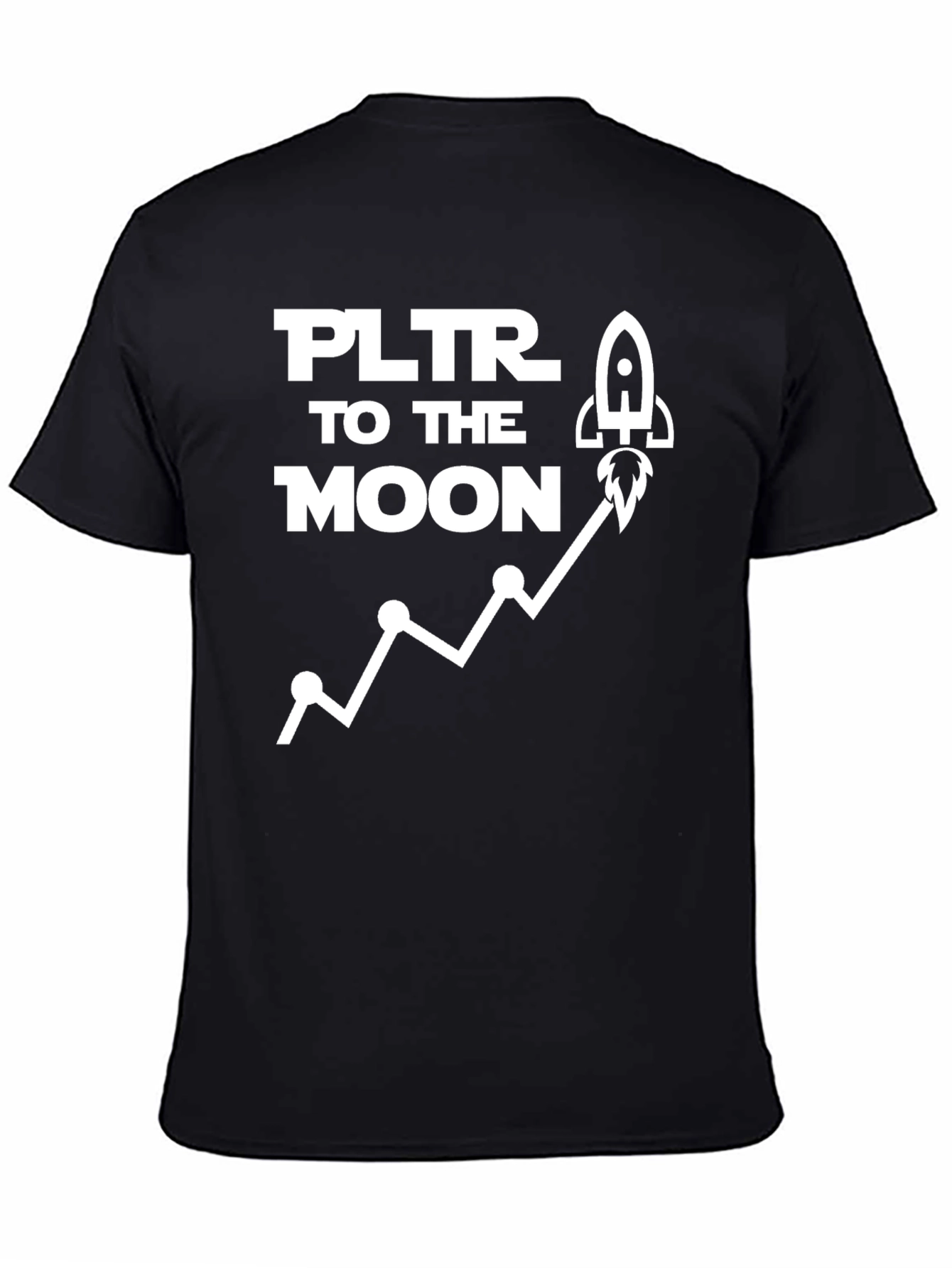PLTR to the Moon Black Graphic Tee