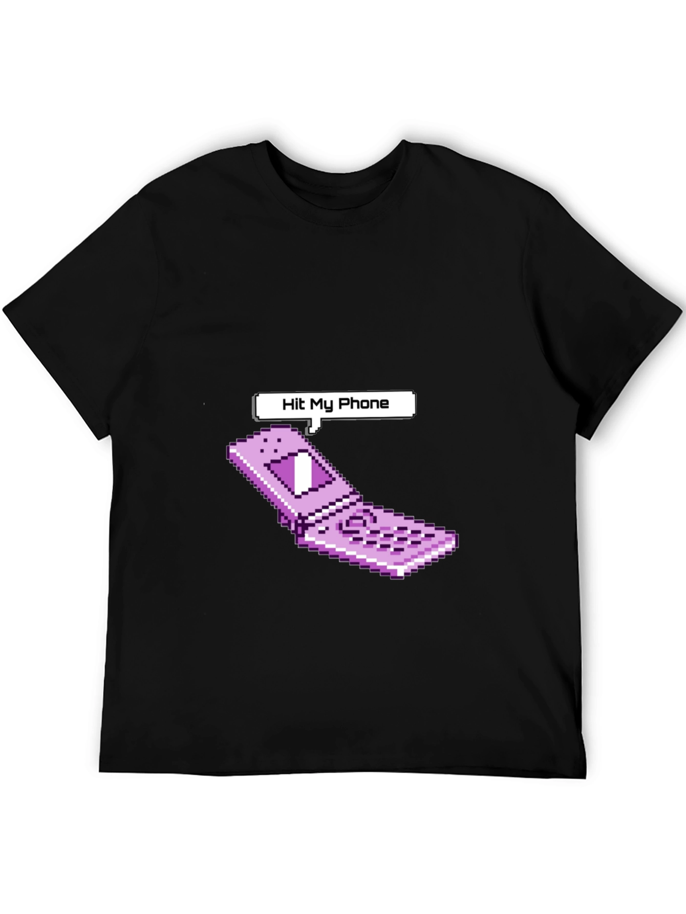 Retro Pixel Flip Phone T-Shirt - Hit My Phone