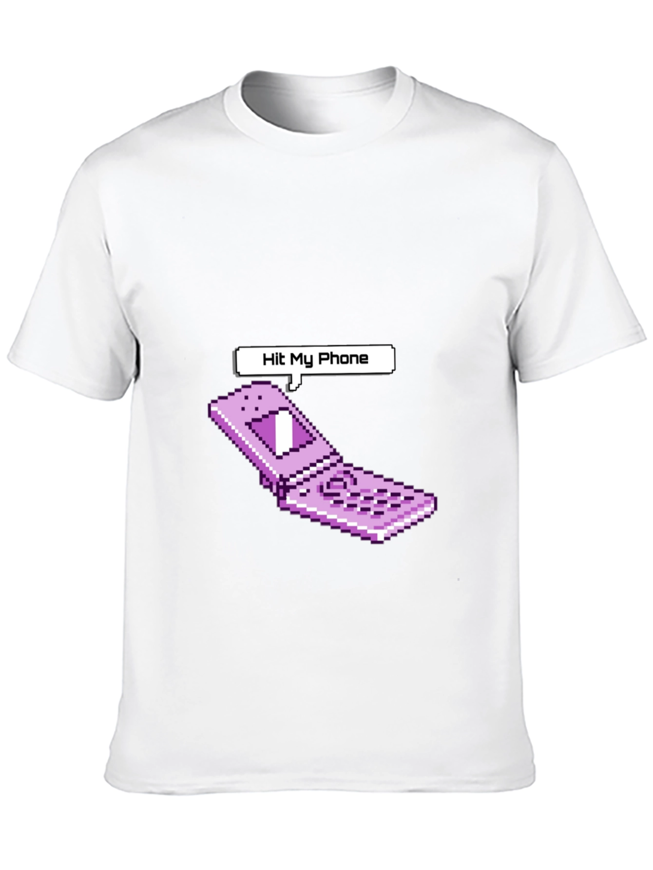 Retro Pixel Flip Phone T-Shirt - Hit My Phone