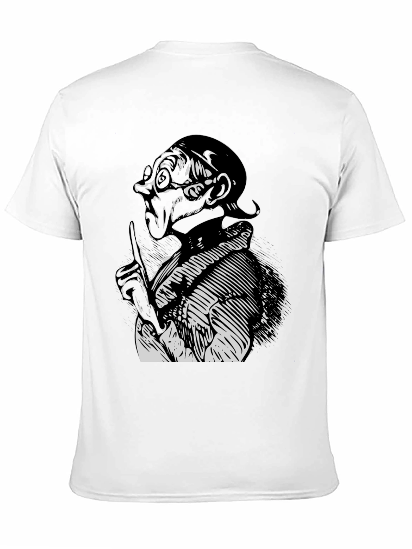 Mens Black T-Shirt with Graphic Print