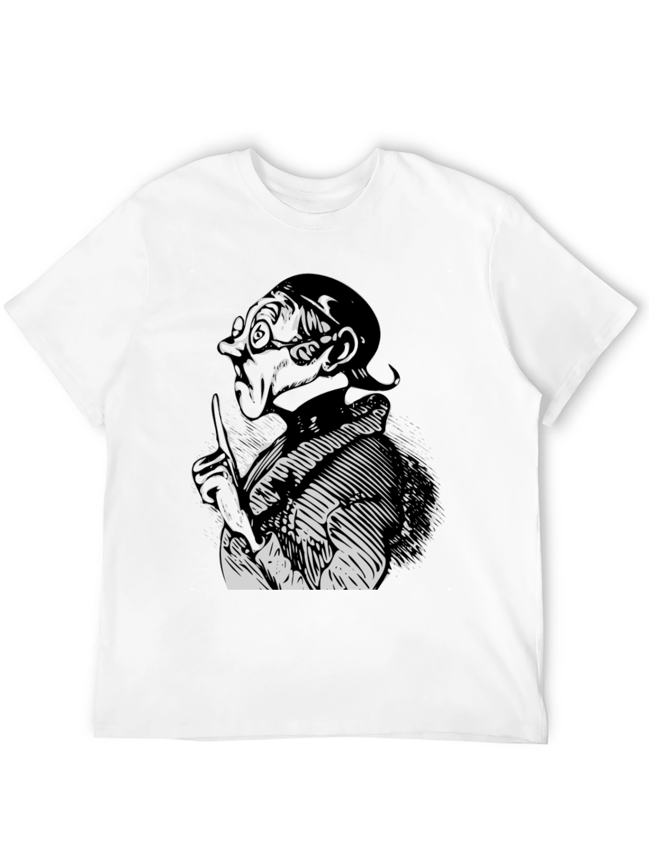 Mens Black T-Shirt with Graphic Print