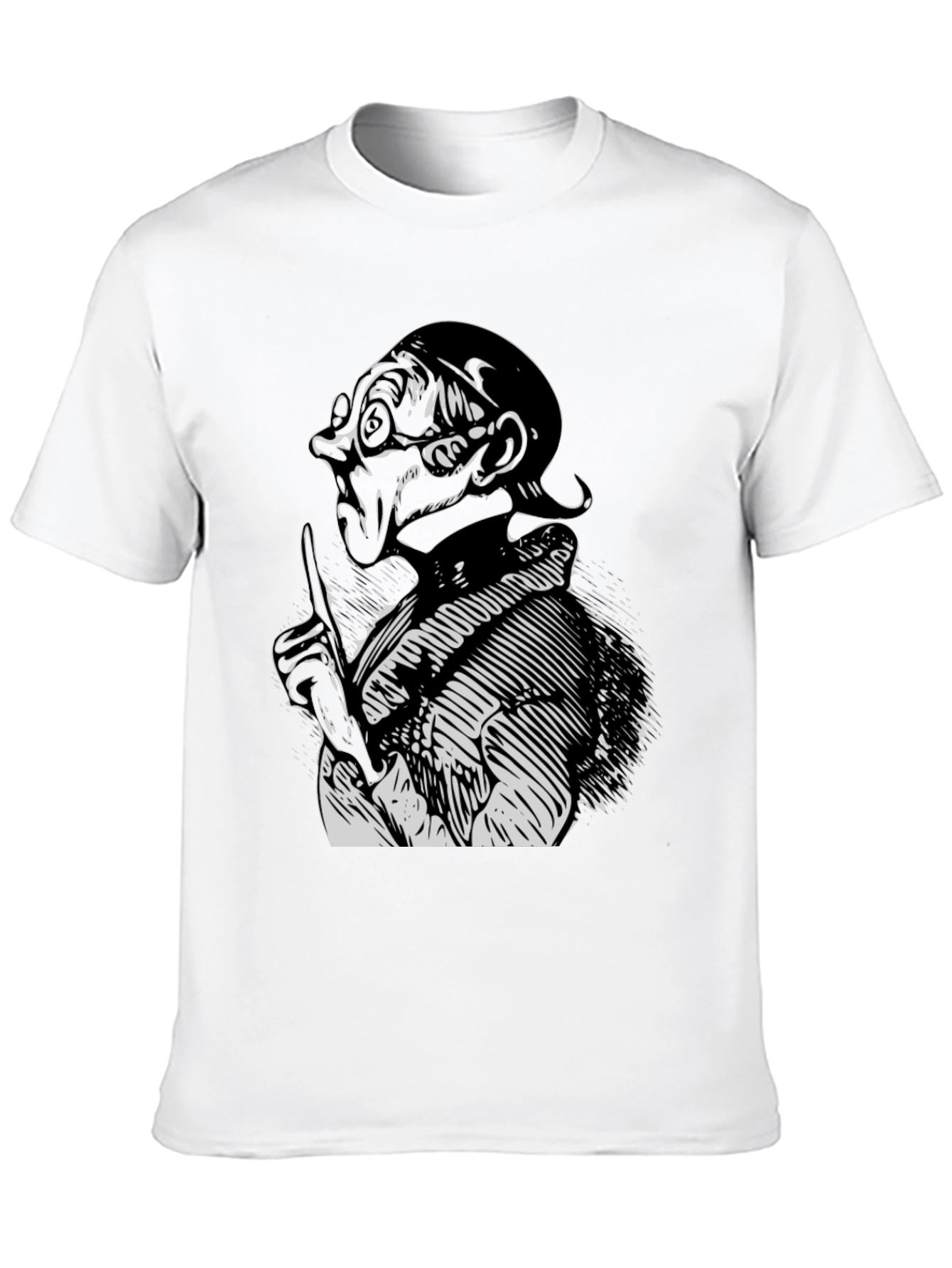 Mens Black T-Shirt with Graphic Print