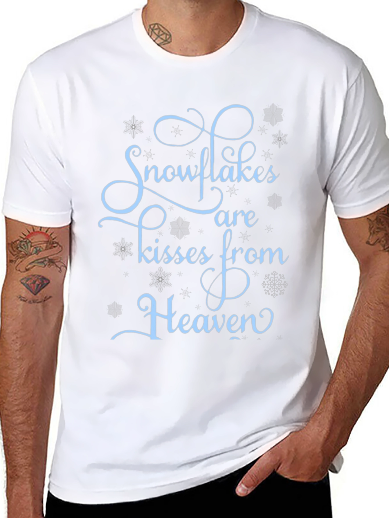 Snowflakes Are Kisses From Heaven Graphic Tee