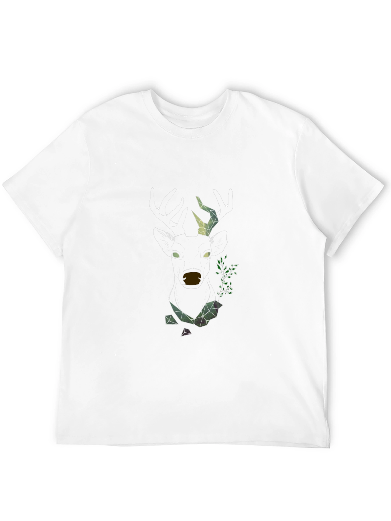 Geometric Deer Graphic Tee - Modern Style