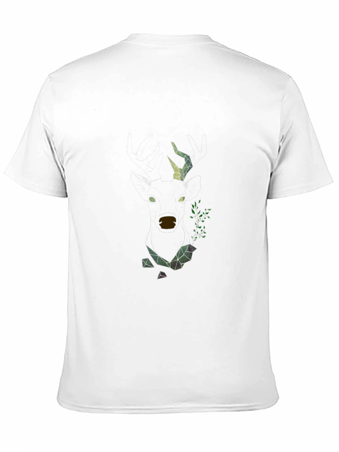 Geometric Deer Graphic Tee - Modern Style