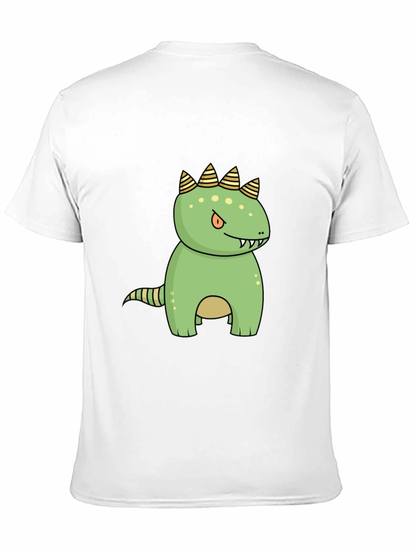 Cartoon Dinosaur Graphic Tee - Black