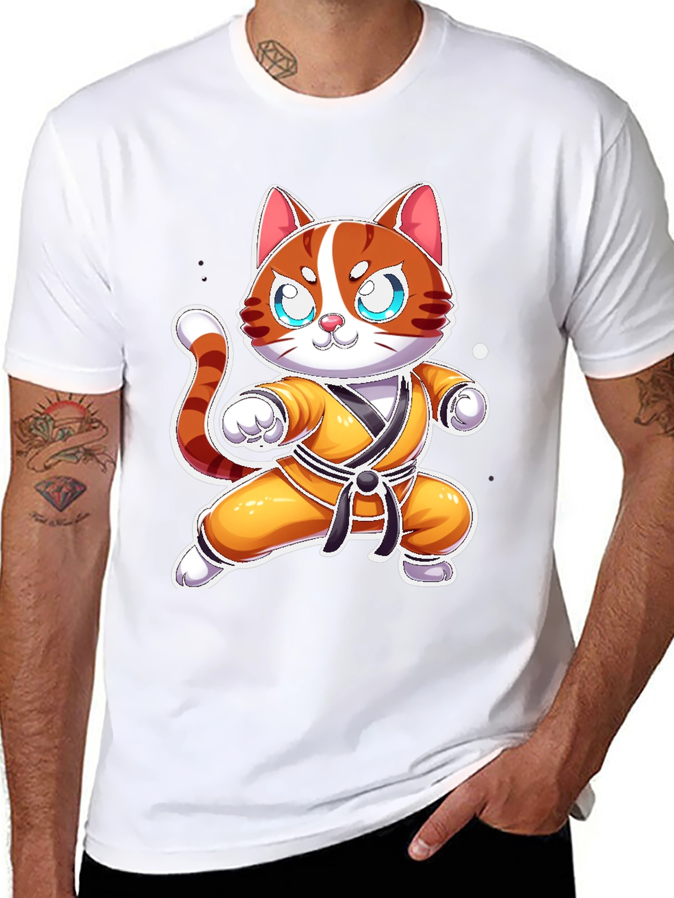 Cat Karate Master T-Shirt - Funny Martial Arts Tee