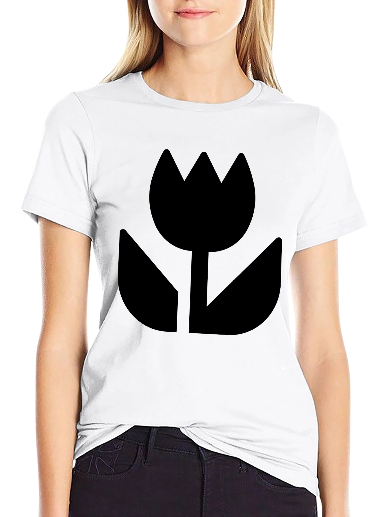 Black Tulip Graphic T-Shirt