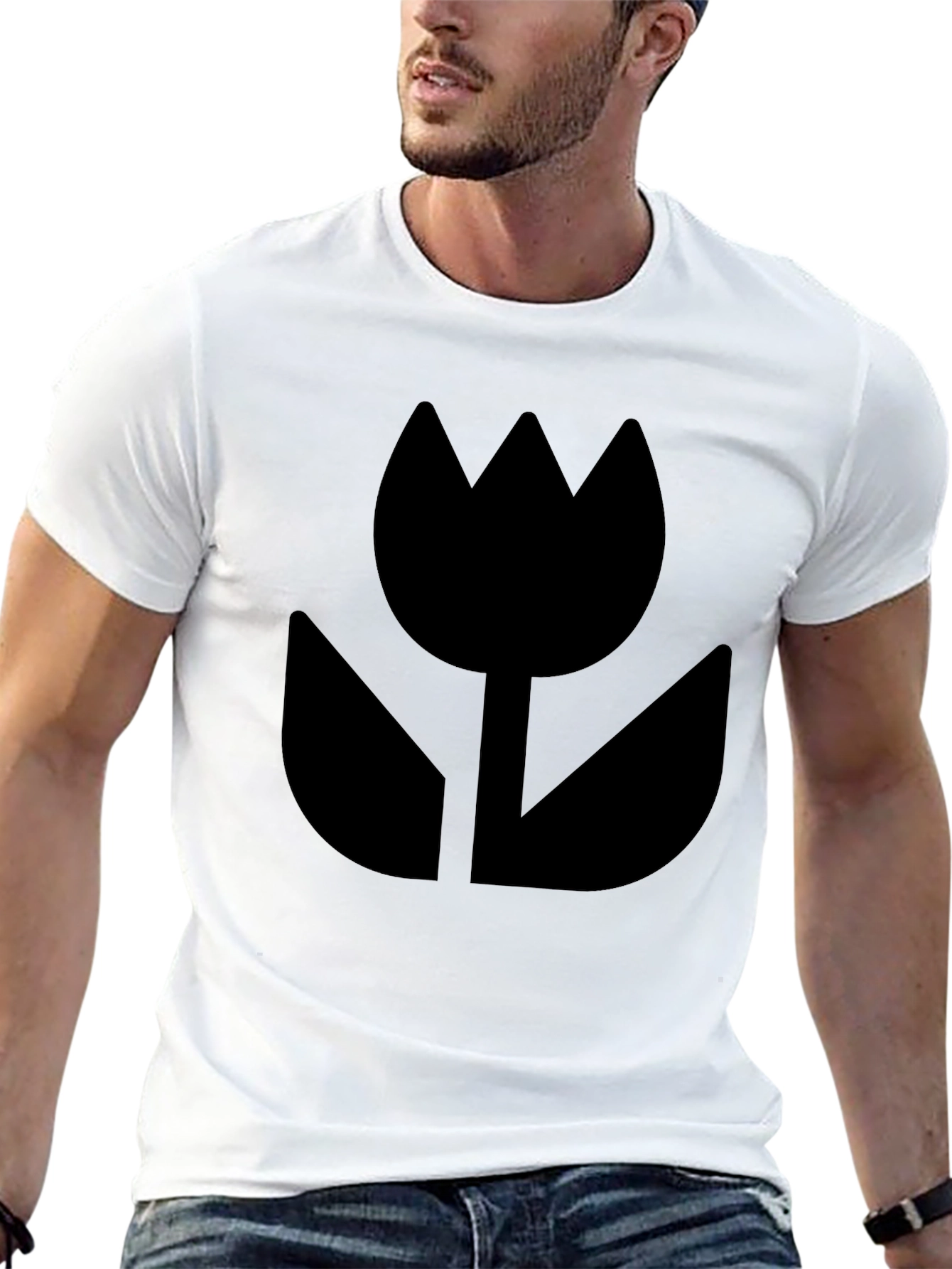 Black Tulip Graphic T-Shirt