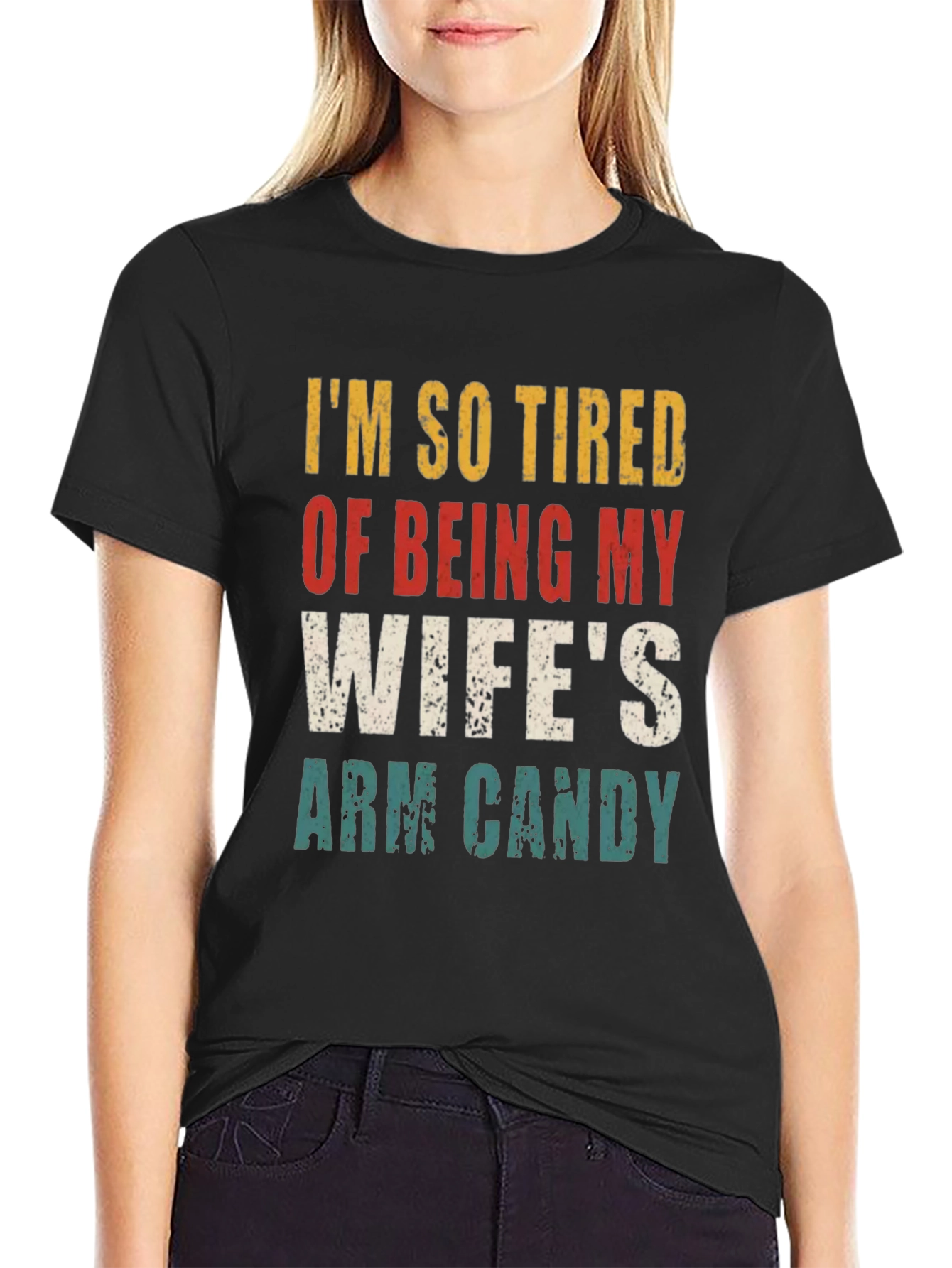 Funny Wifes Arm Candy Graphic T-Shirt