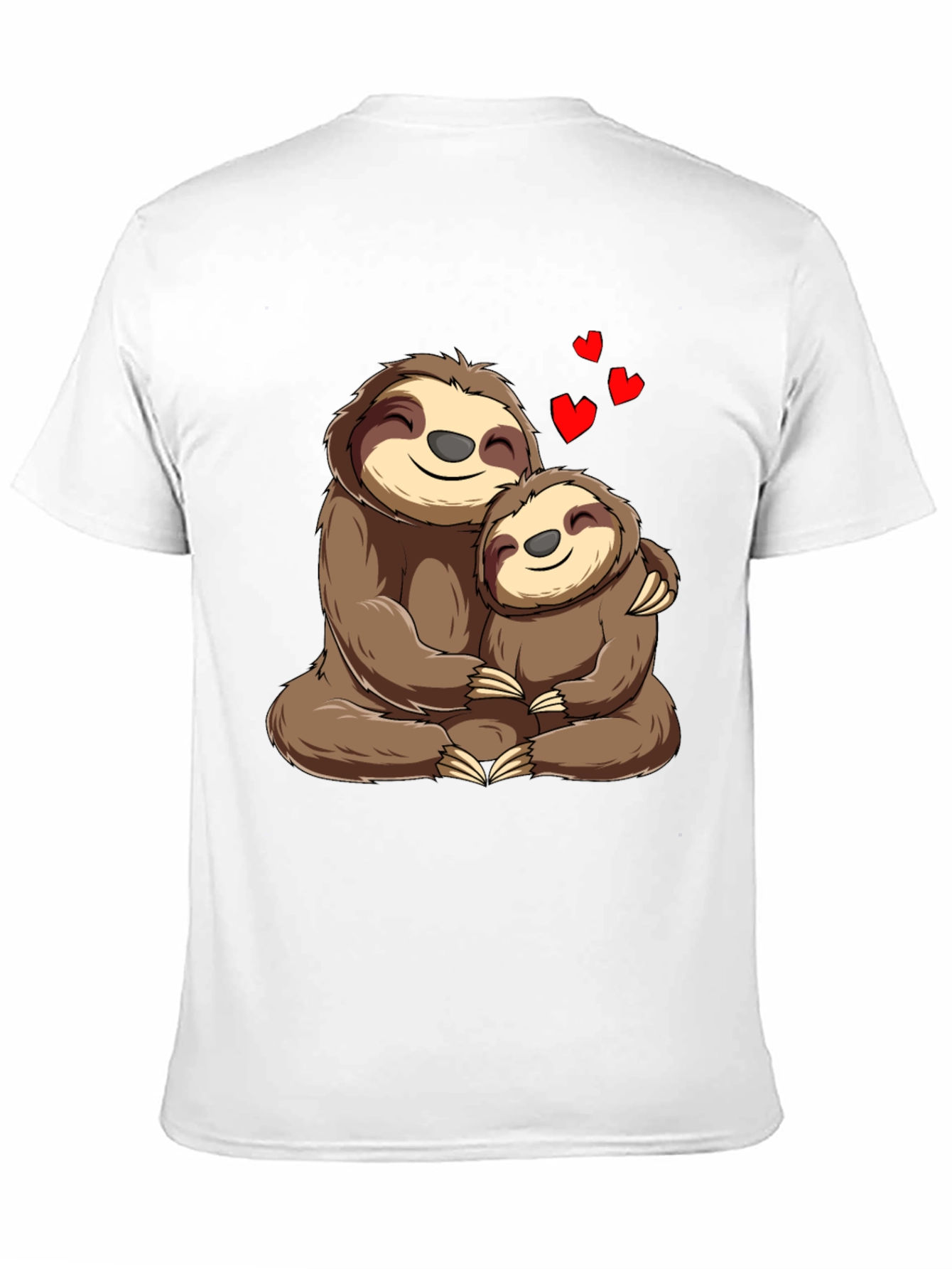 Sloth Mama & Baby Hug T-Shirt: Heartfelt Comfort