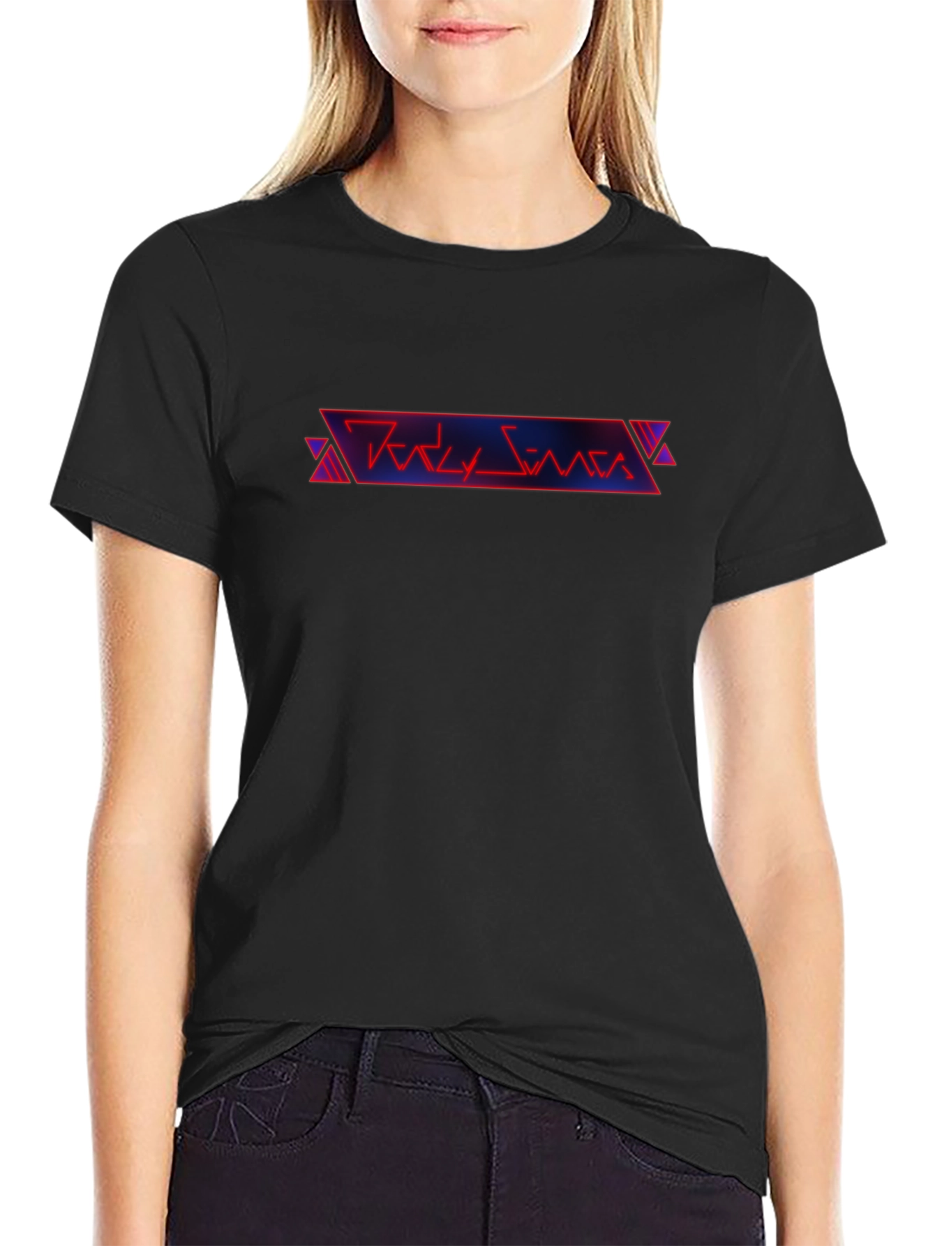 Retro 80s Style Black T-Shirt