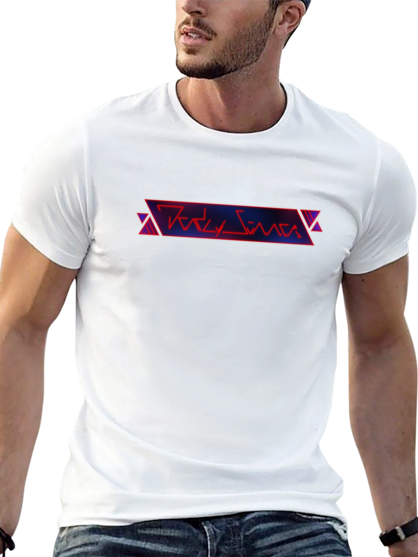 Retro 80s Style Black T-Shirt