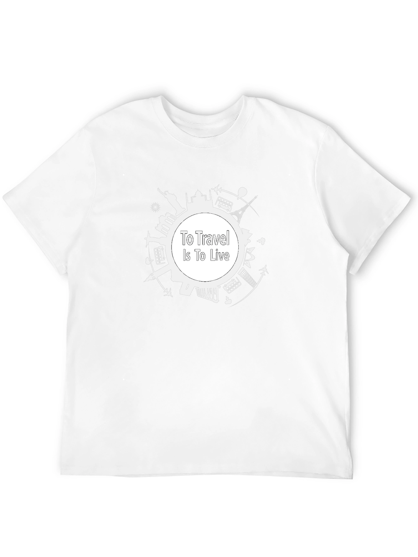 To Travel is To Live Black Graphic Tee