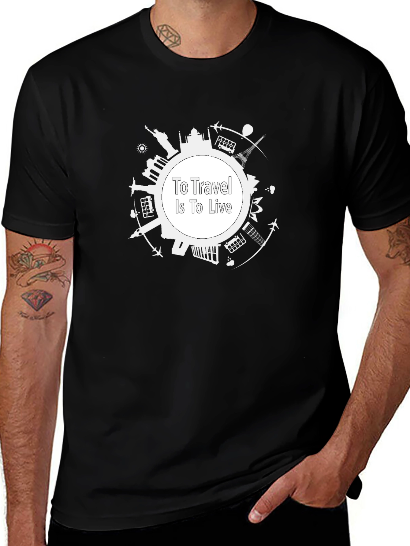 To Travel is To Live Black Graphic Tee
