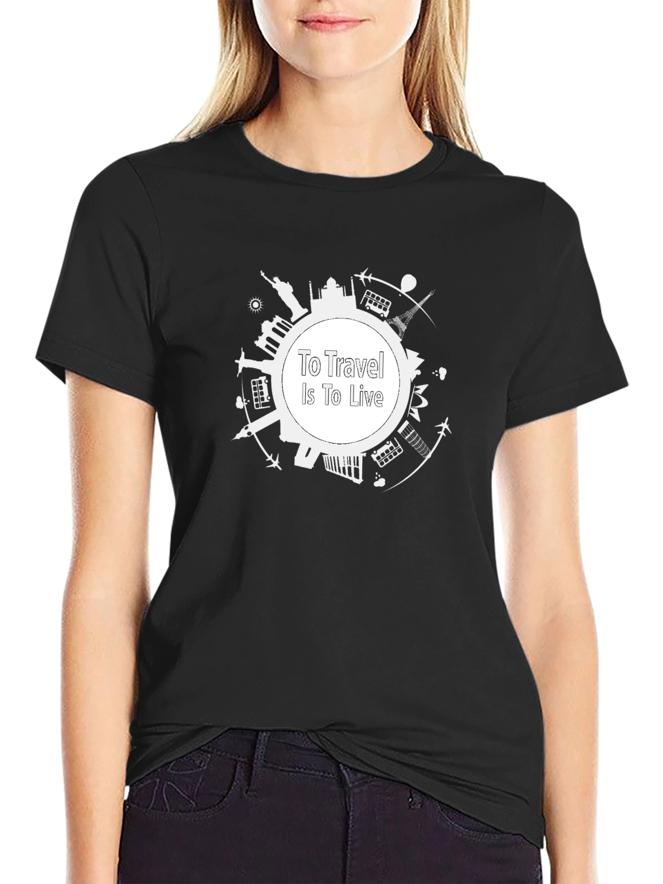 To Travel is To Live Black Graphic Tee