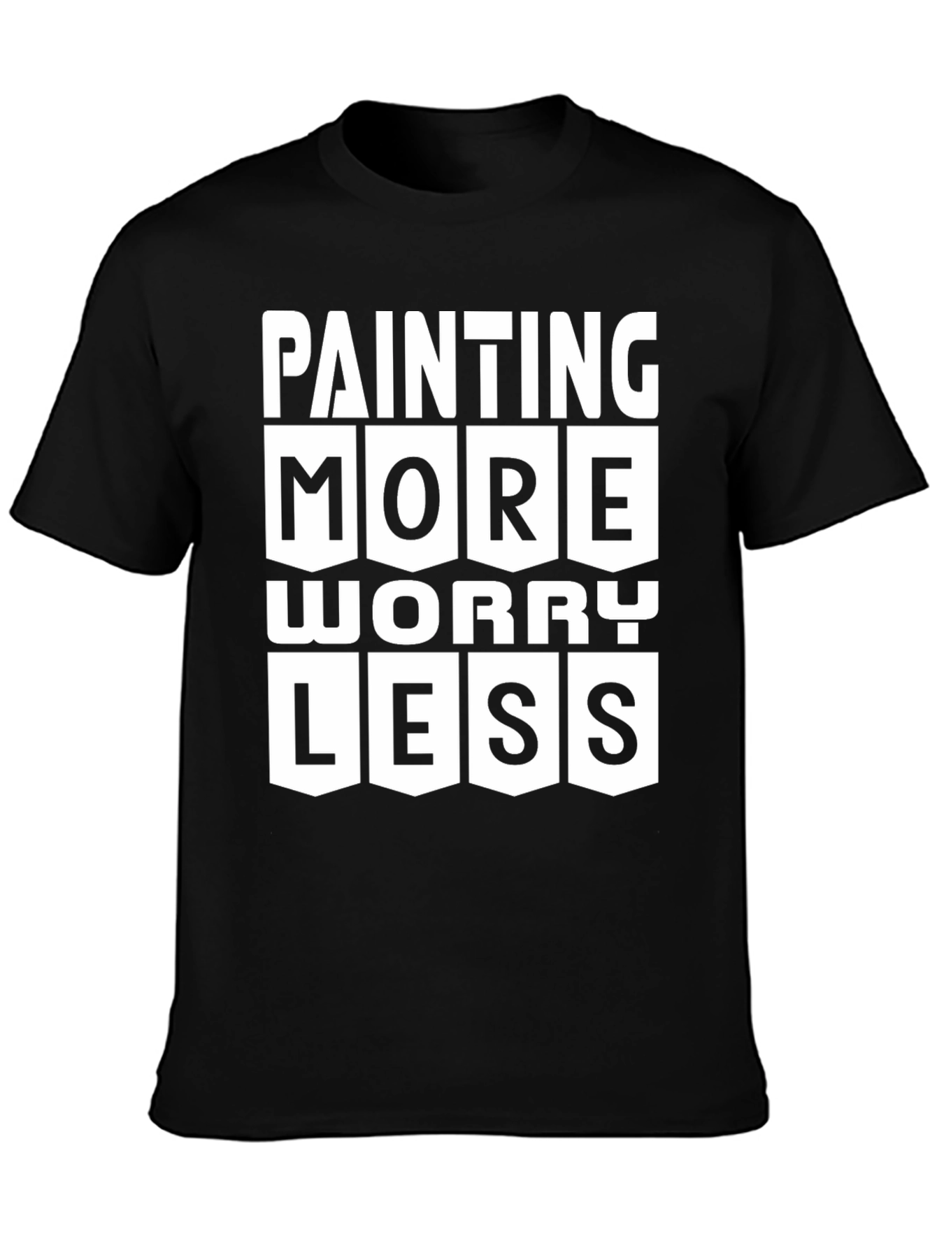 Painting More Worry Less Graphic T-Shirt