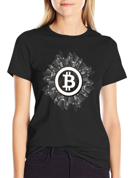 Bitcoin Cityscape Graphic Tee - Crypto Apparel