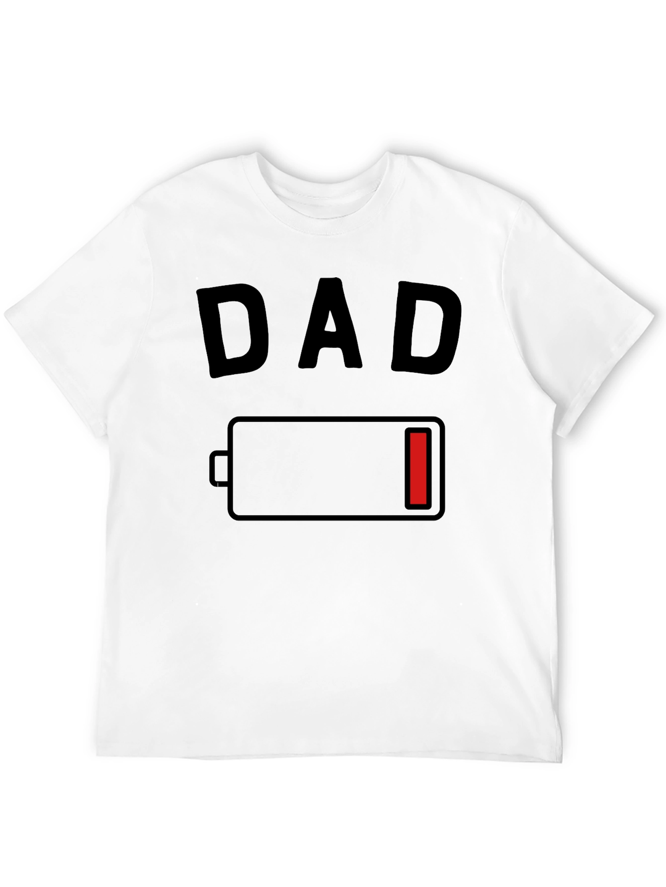 Dad Low Battery Graphic T-Shirt
