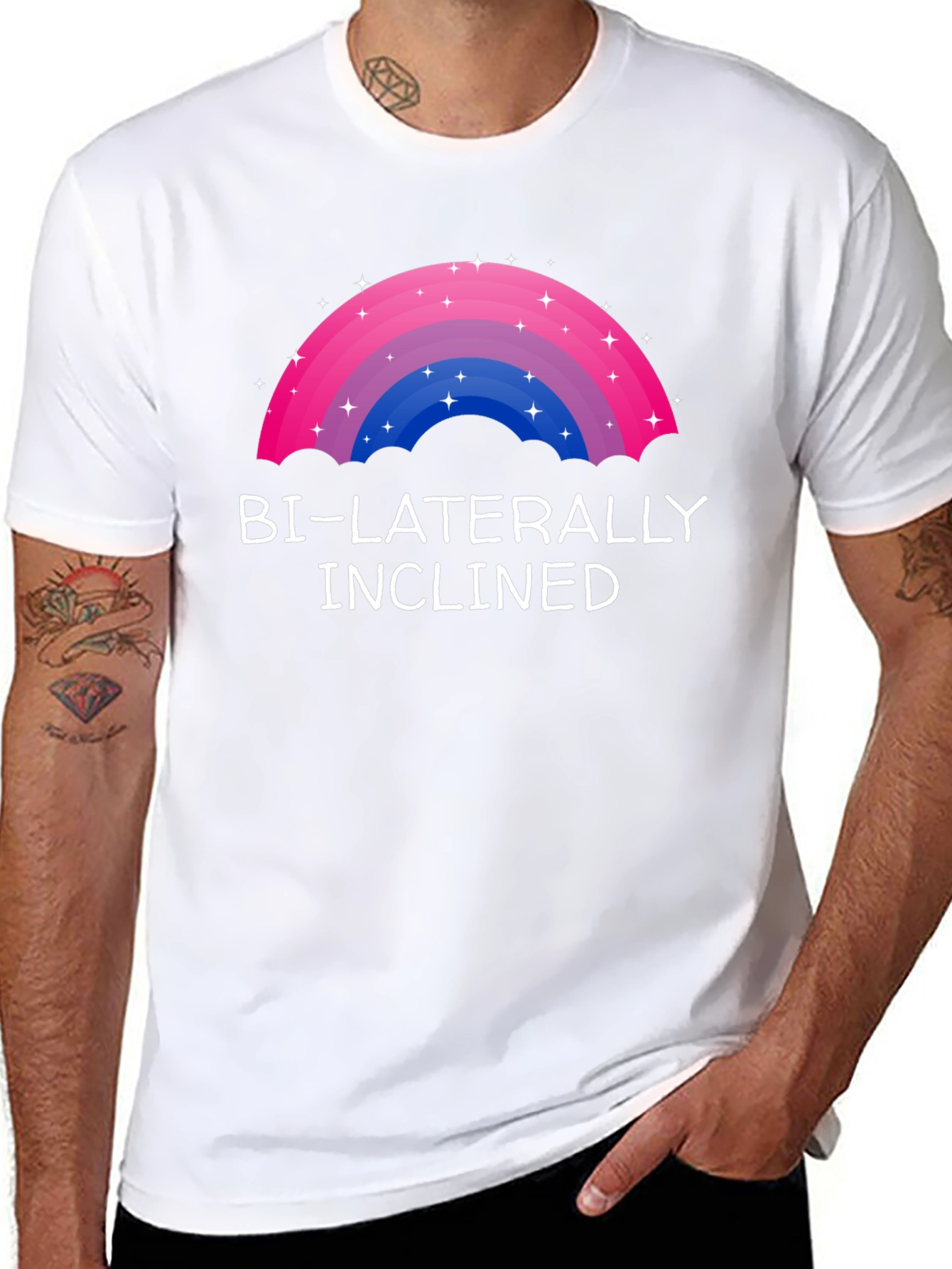 Bi-Laterally Inclined Bi Pride T-Shirt