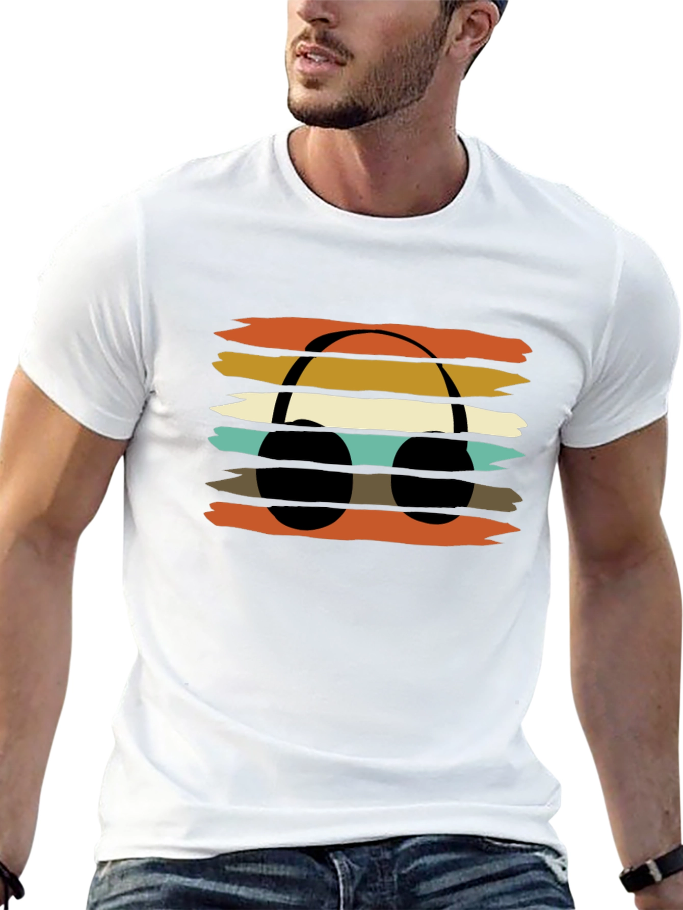 Retro Headphone Graphic Tee