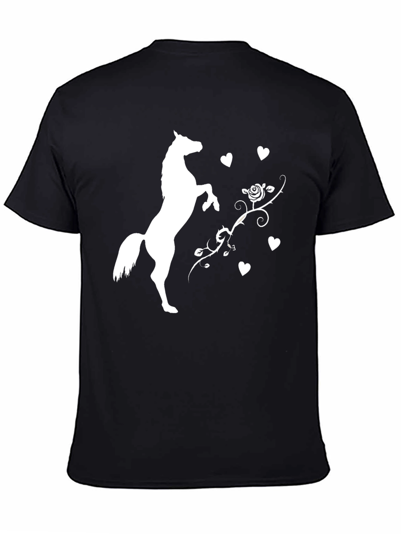 Horse Rose Heart Graphic Tee
