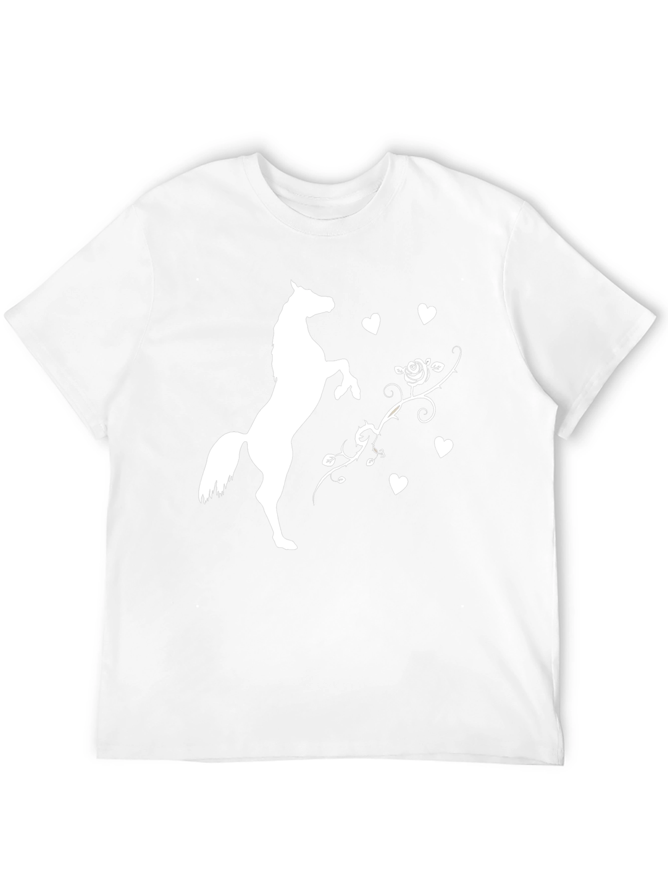 Horse Rose Heart Graphic Tee