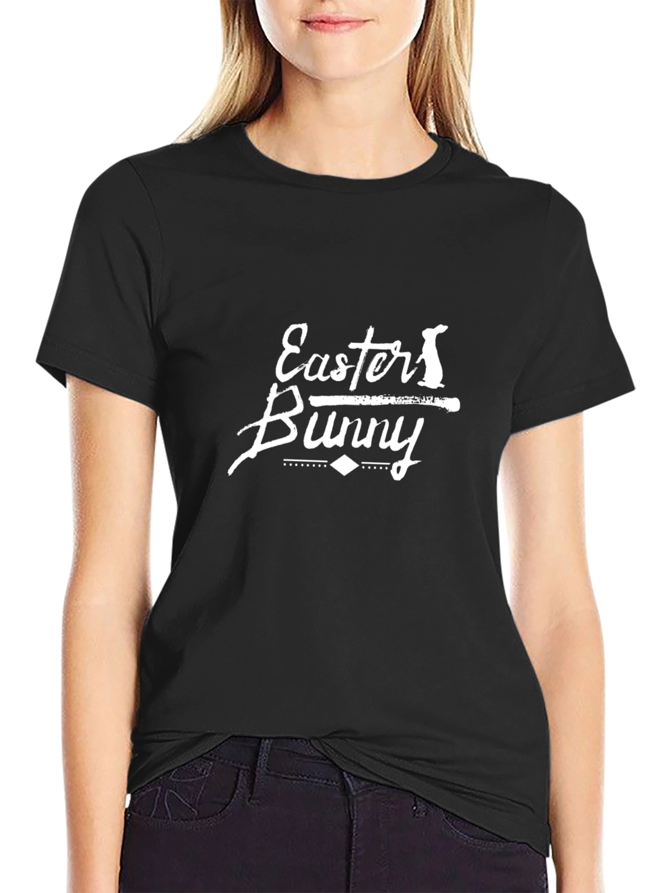 Easter Bunny Graphic Print T-Shirt