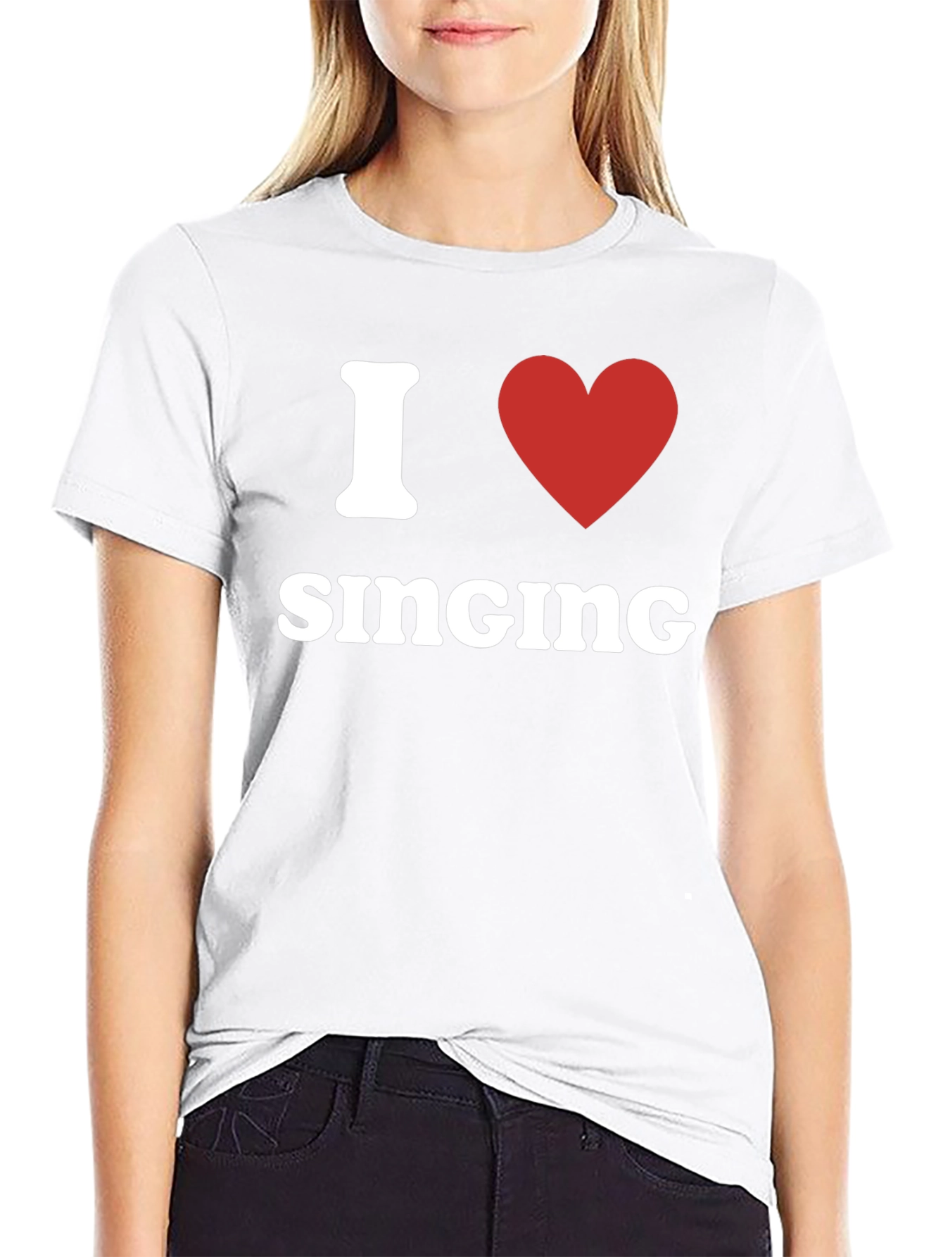 I Heart Singing Black T-Shirt