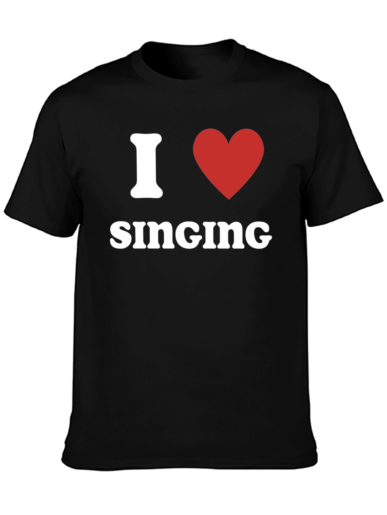 I Heart Singing Black T-Shirt