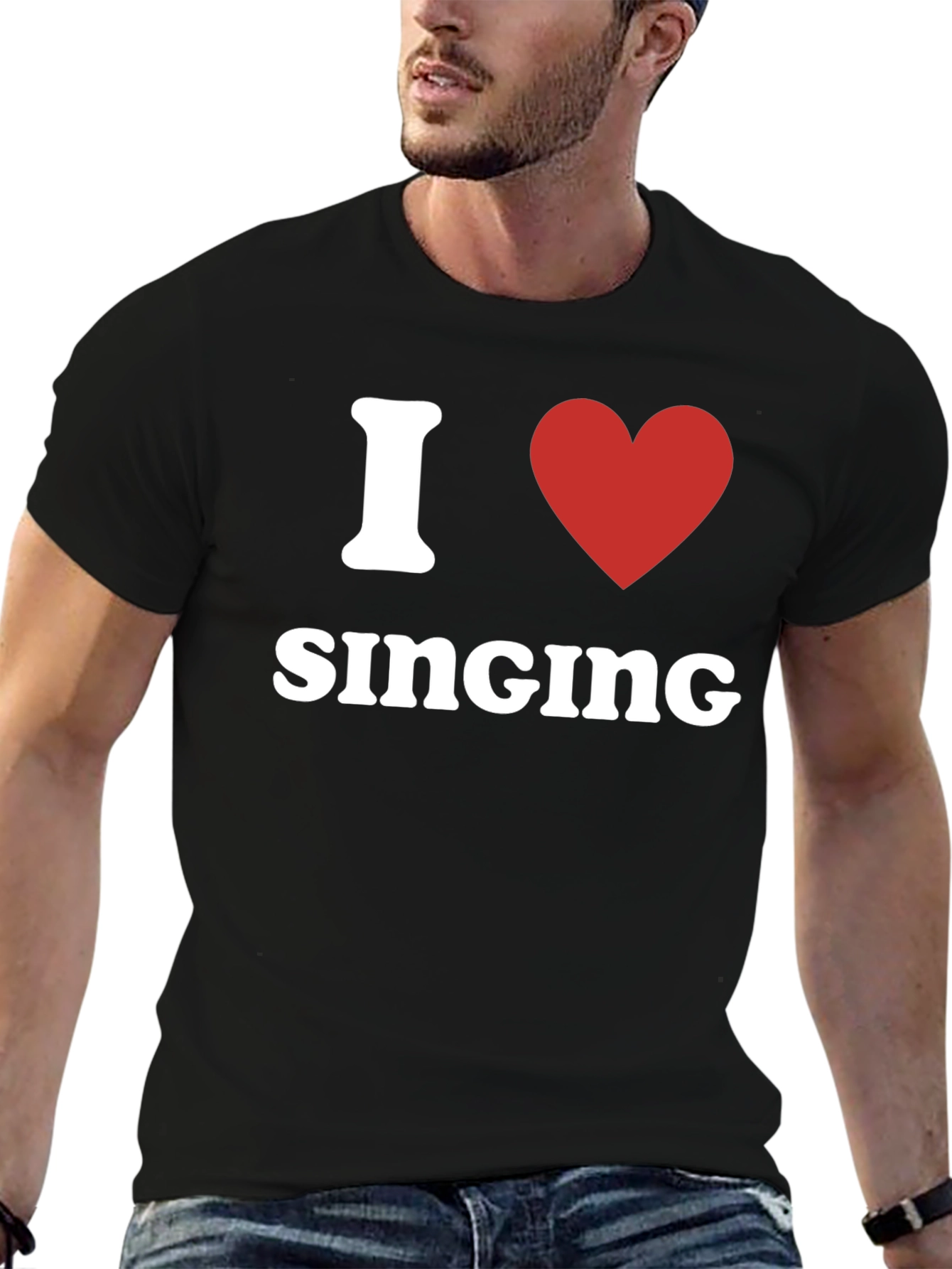 I Heart Singing Black T-Shirt
