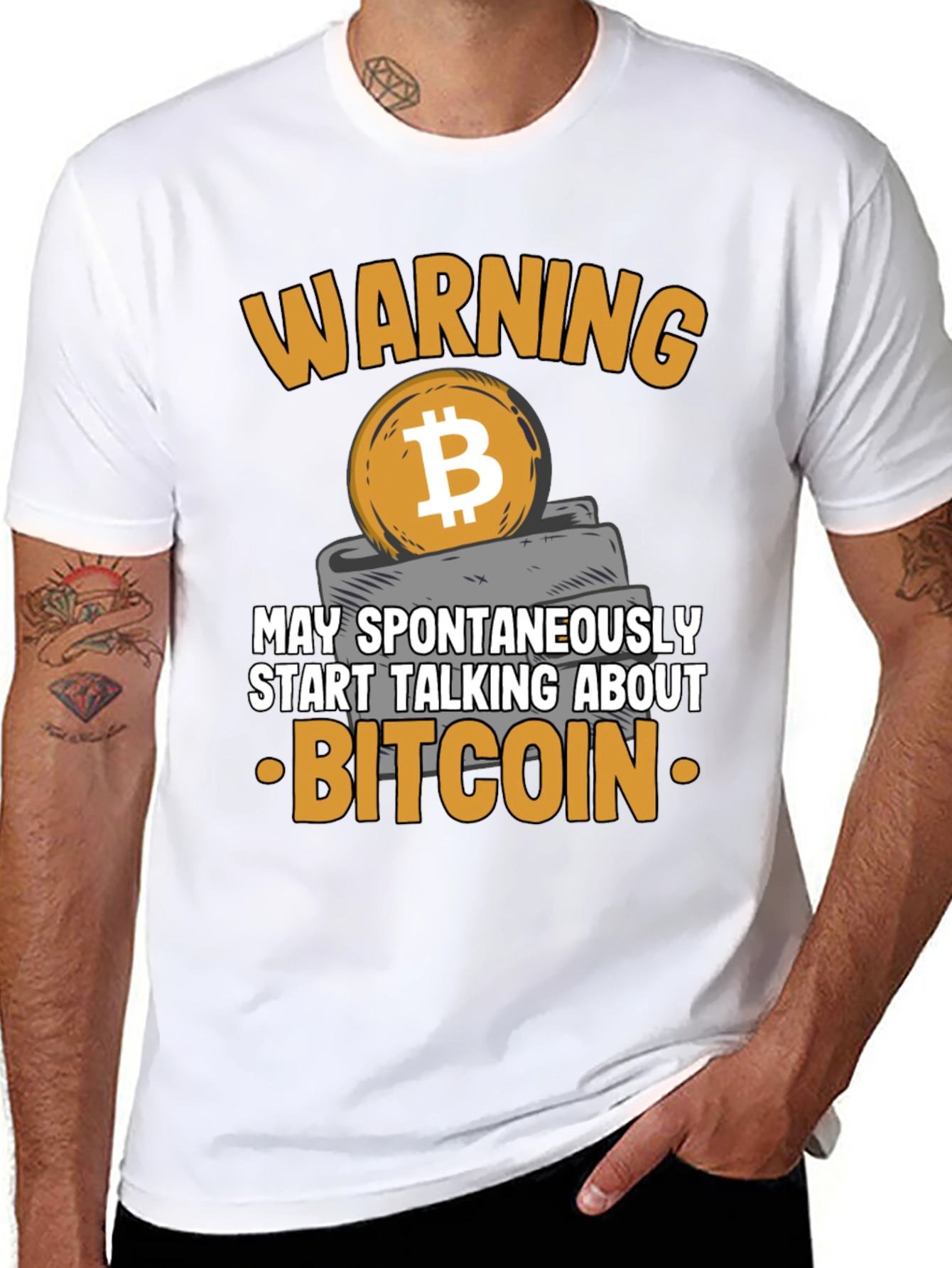 Warning Bitcoin T-Shirt