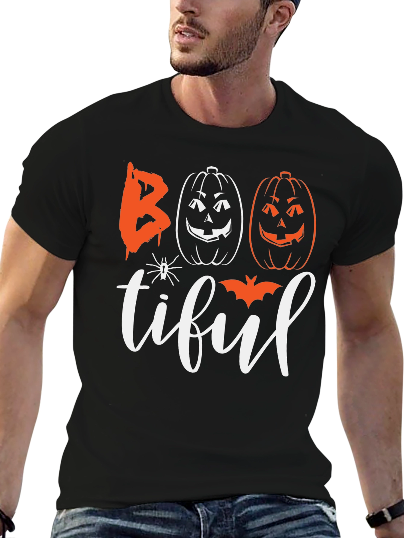 Boo-tiful Halloween Graphic Tee - Black