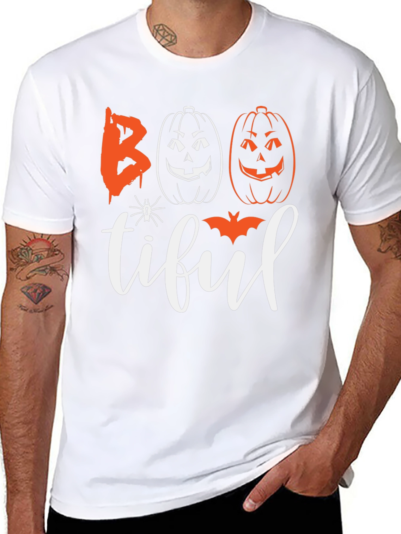 Boo-tiful Halloween Graphic Tee - Black
