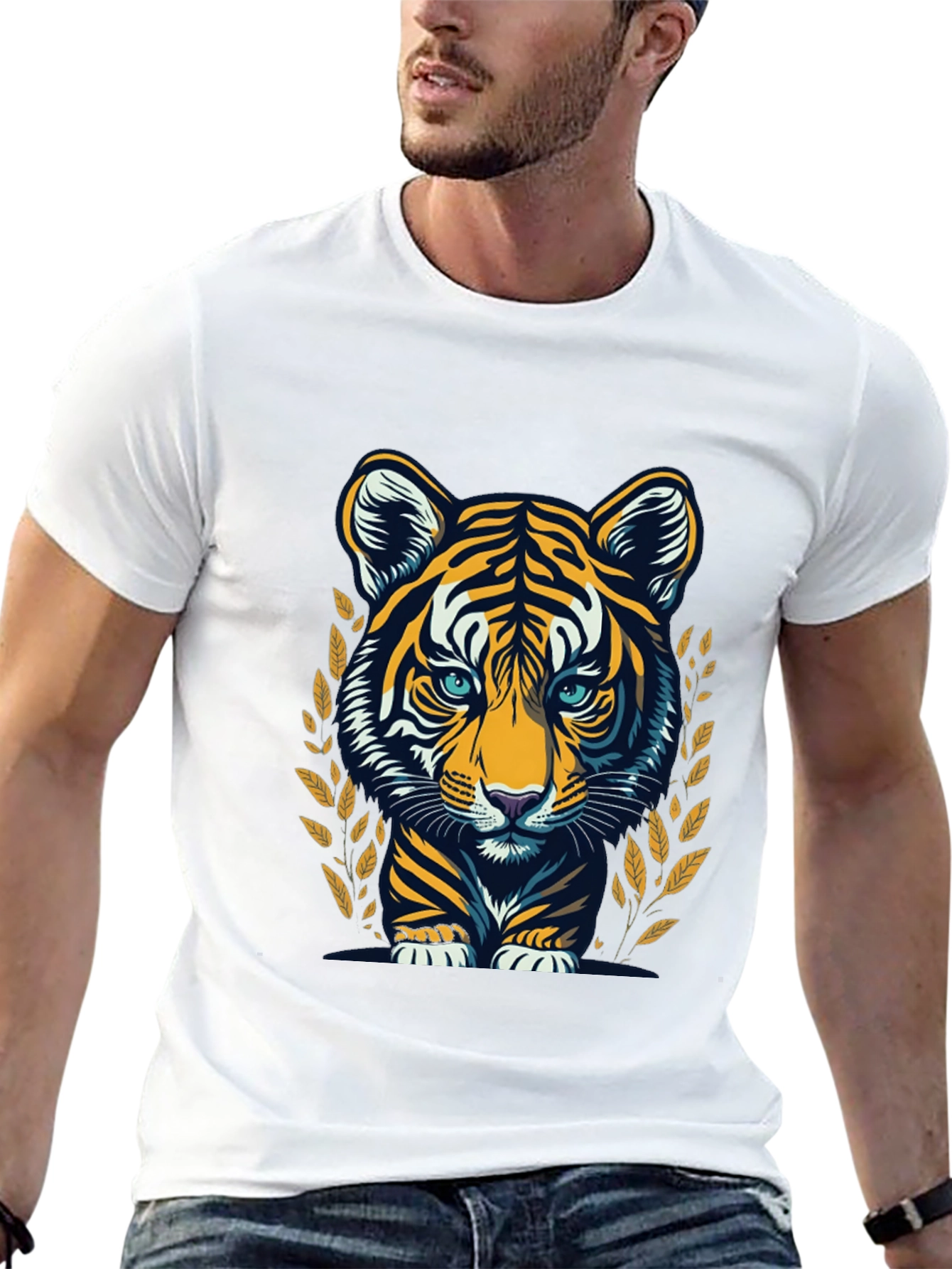 Cool Tiger Graphic Black T-Shirt