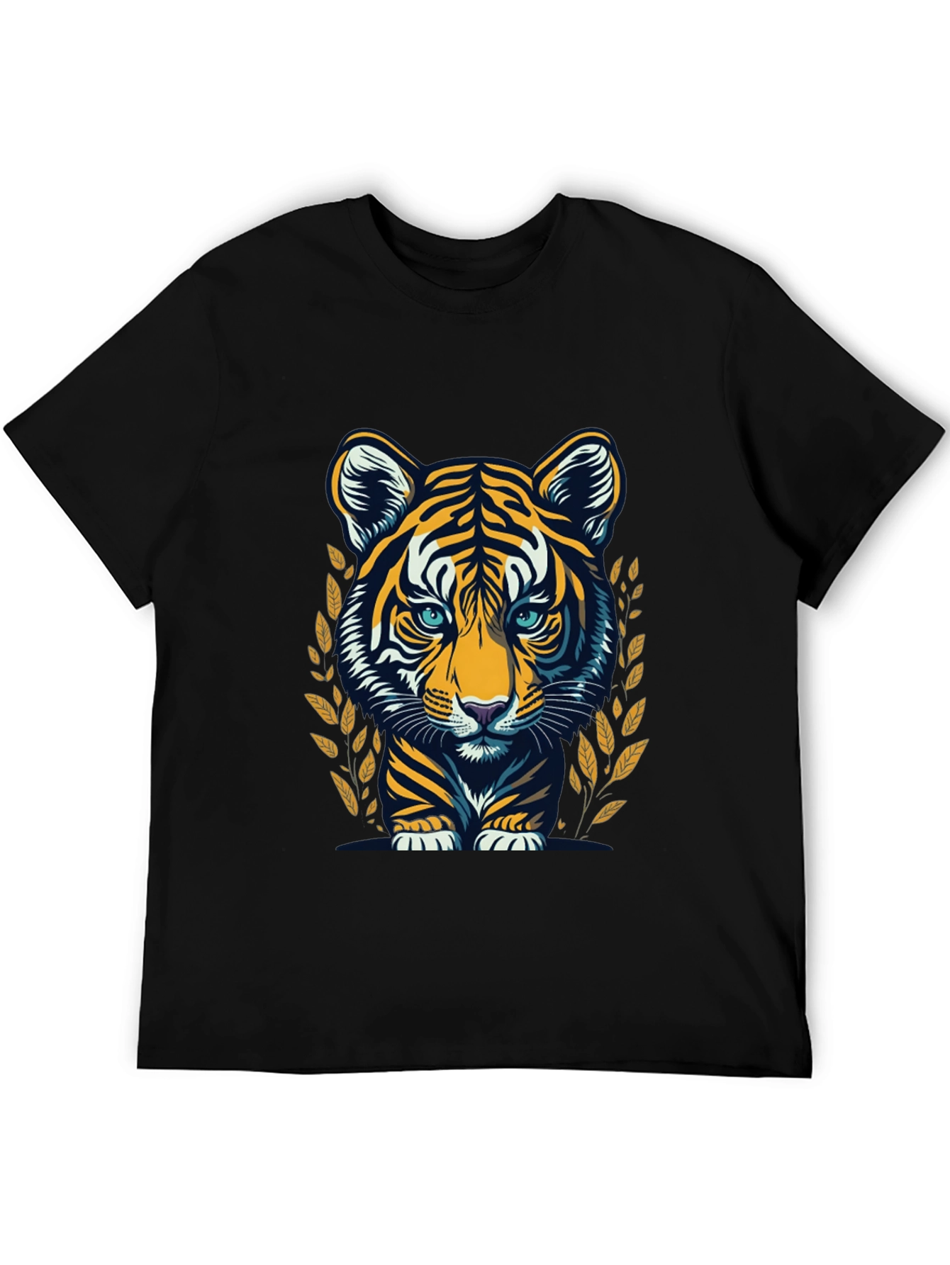 Cool Tiger Graphic Black T-Shirt