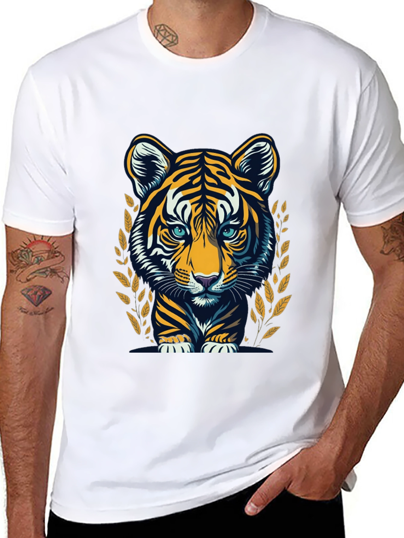 Cool Tiger Graphic Black T-Shirt