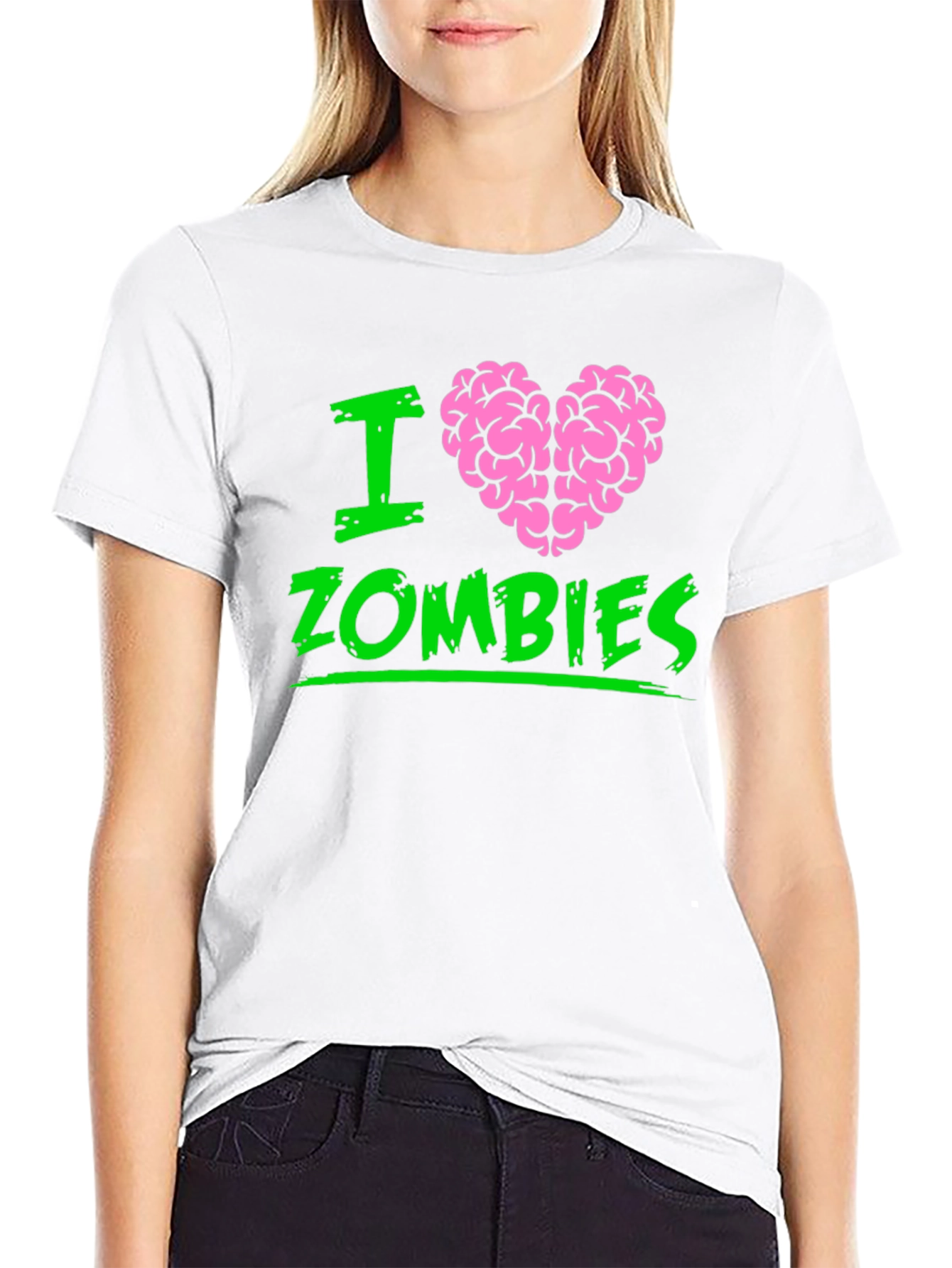 I Heart Brains Zombies Graphic T-Shirt