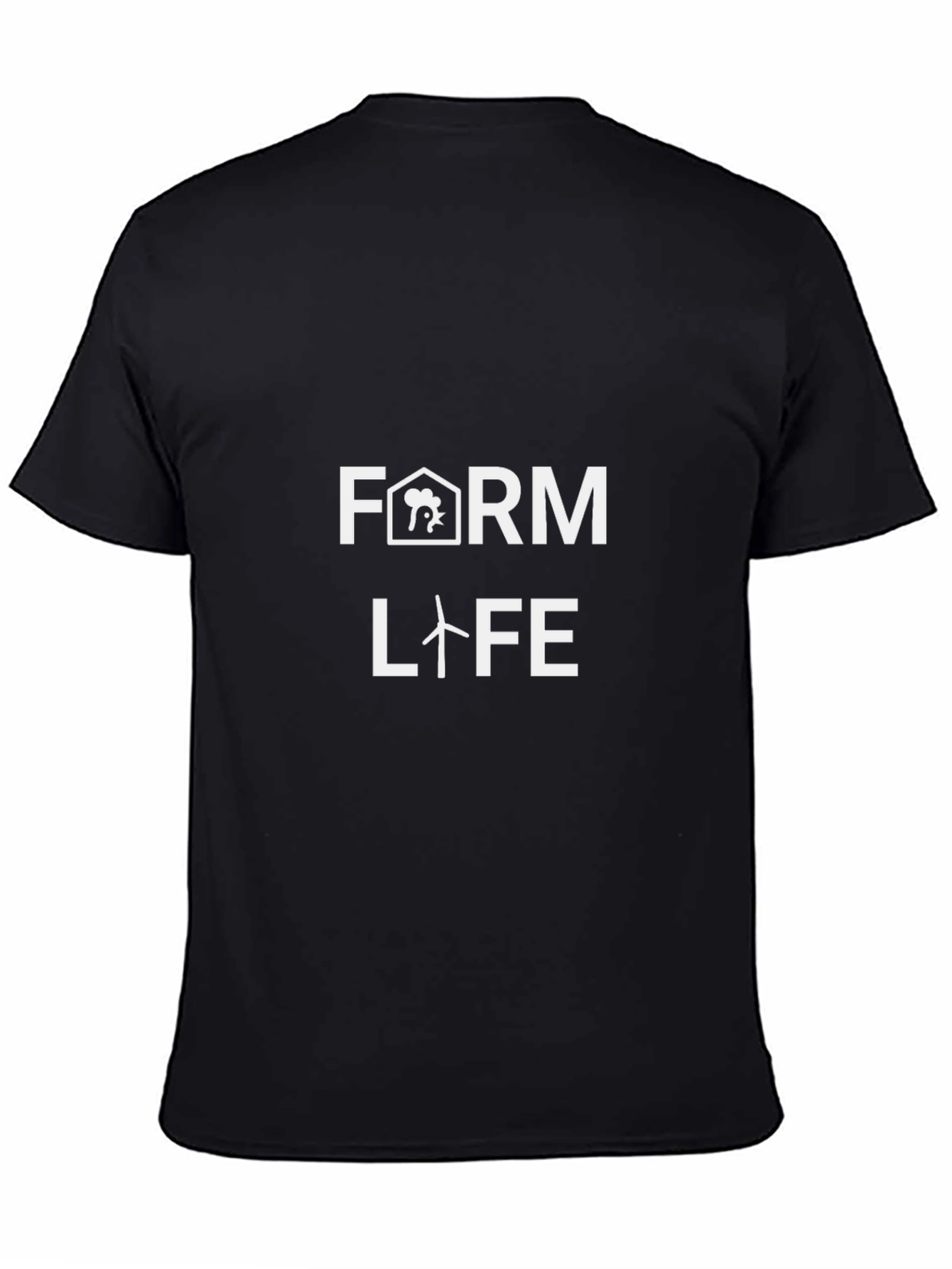 Farm Life Black Graphic T-Shirt