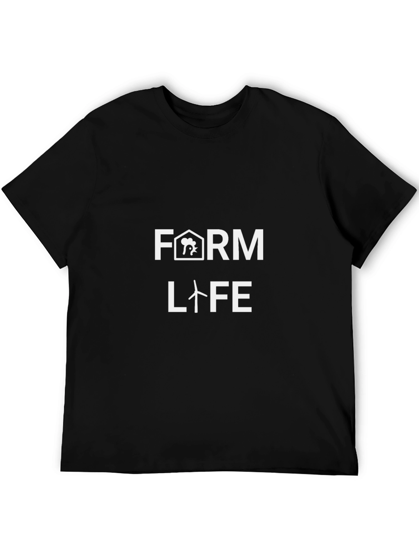 Farm Life Black Graphic T-Shirt