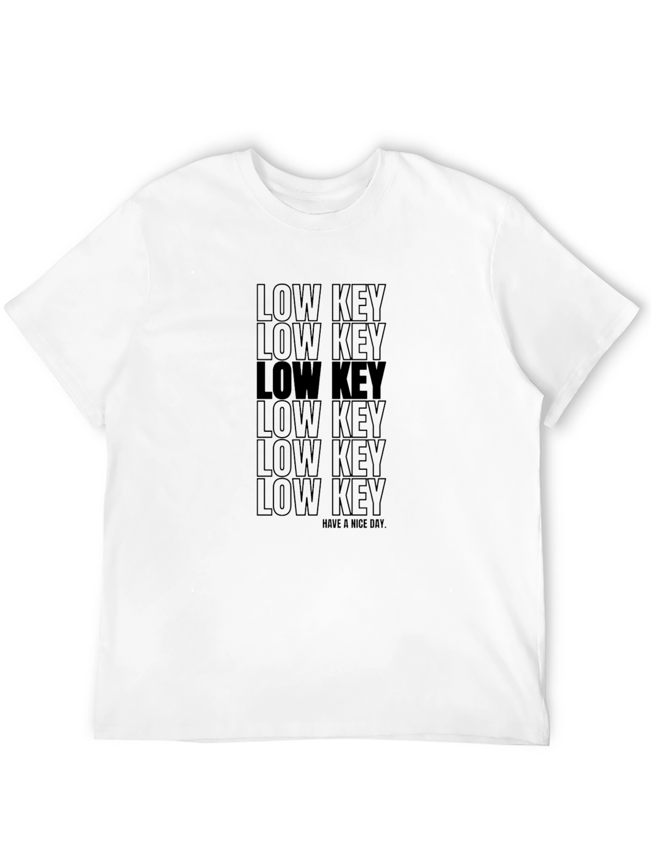 Low Key Graphic Print Mens Black T-Shirt