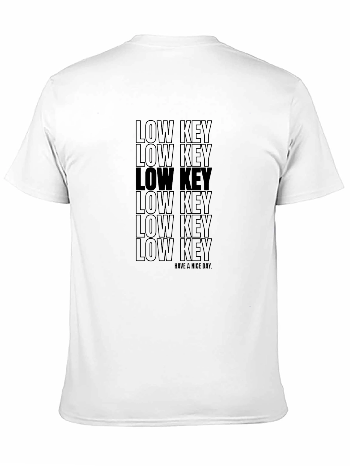 Low Key Graphic Print Mens Black T-Shirt